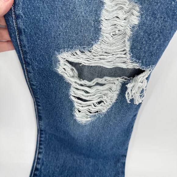 Levi's 501 Jeans Mens 32x30 (33x30 ACTUAL) Distressed Button Fly Blue Denim - Picture 7 of 13